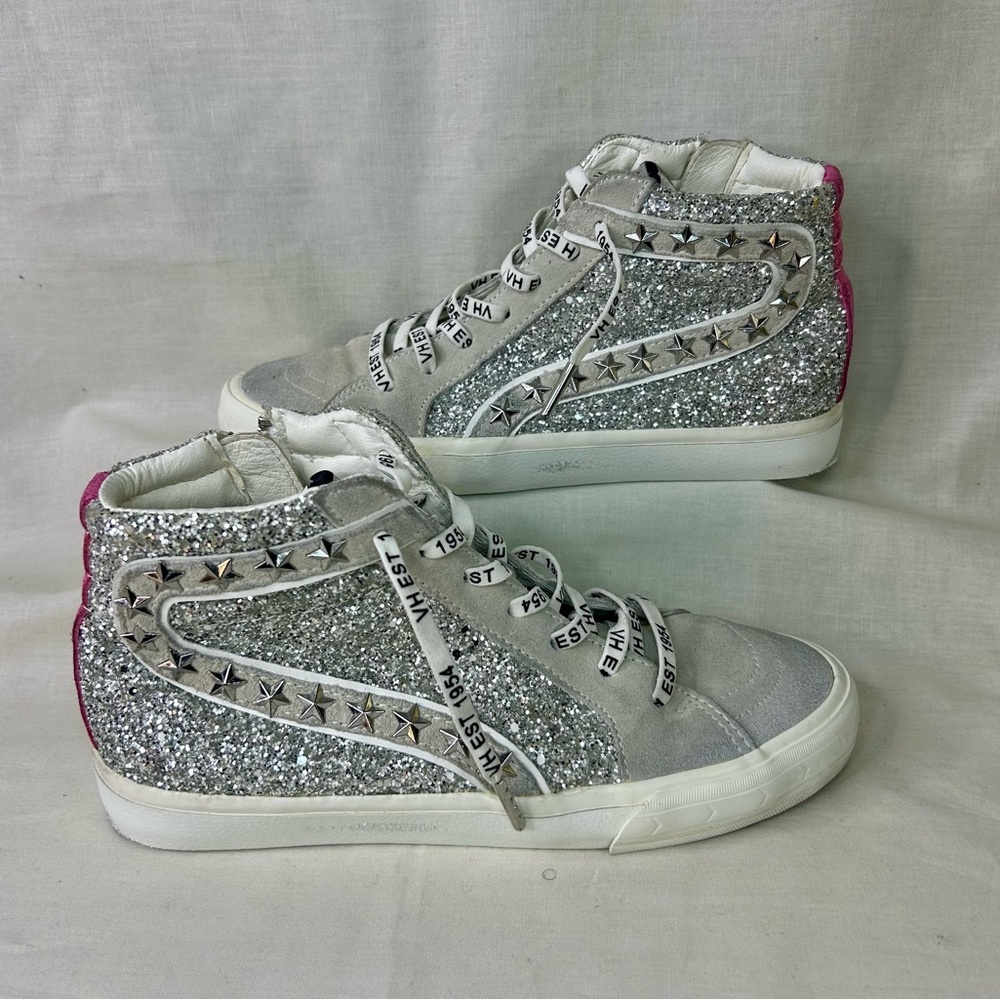 Vintage Havana “Ray” Glitter High Top Sneakers, Excellent Condition Size 7.5